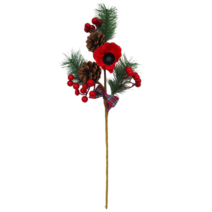 Christmas Long Stem Poppy
