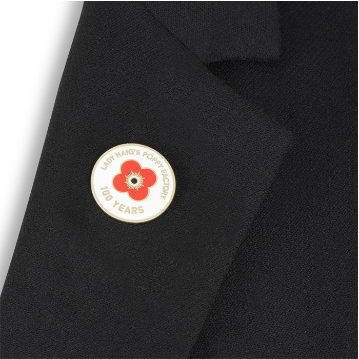 Lady Haig's Poppy Factory 100 Years Lapel Pin