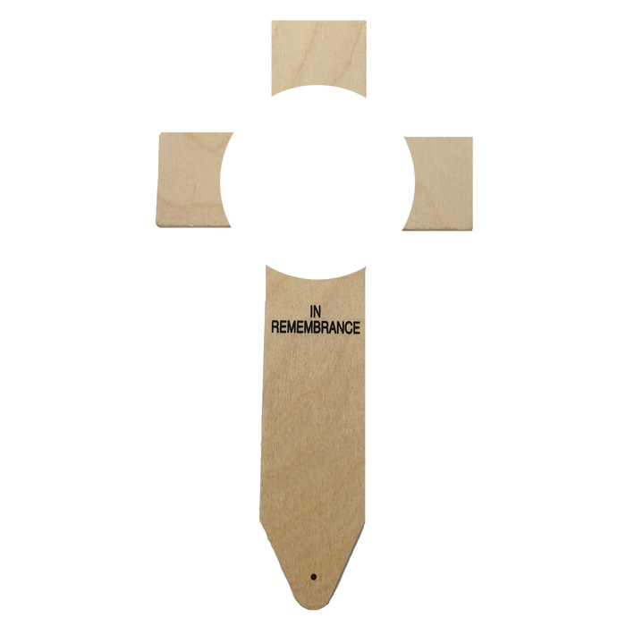 Badged Cross (7", Upload Your Own Badge)