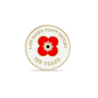 Lady Haig's Poppy Factory 100 Years Lapel Pin