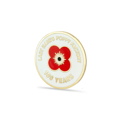 Lady Haig's Poppy Factory 100 Years Lapel Pin