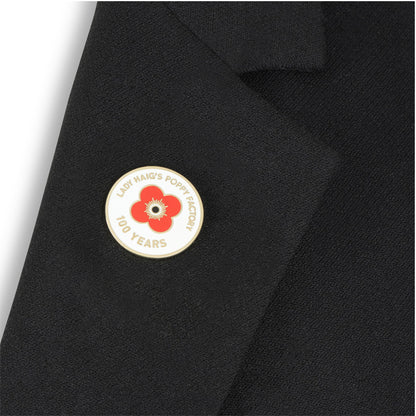 Lady Haig's Poppy Factory 100 Years Lapel Pin