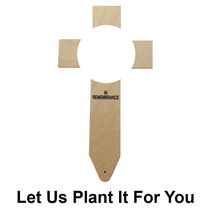 Badged Cross (Let Us Plant It For You, Upload Your Own Badge)