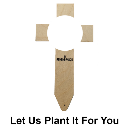 Badged Cross (Let Us Plant It For You, Upload Your Own Badge)
