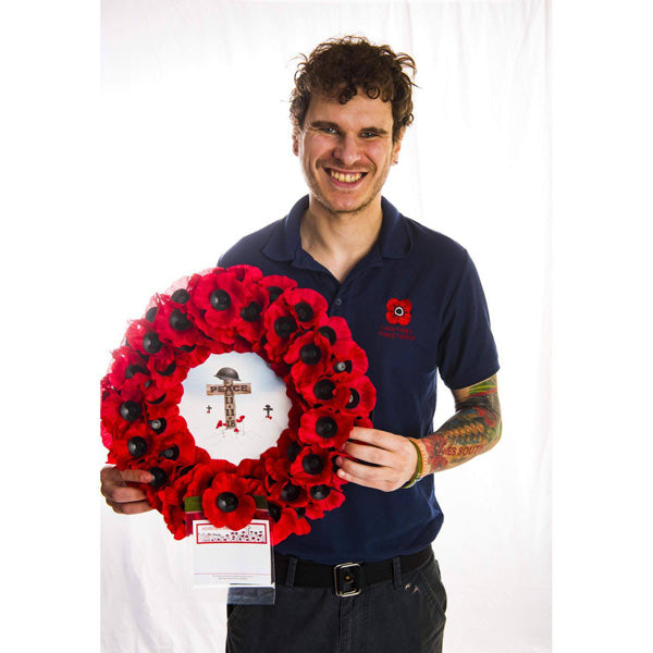 No. 2 Wreath (17", Let Us Lay It For You, Select Your Badge)